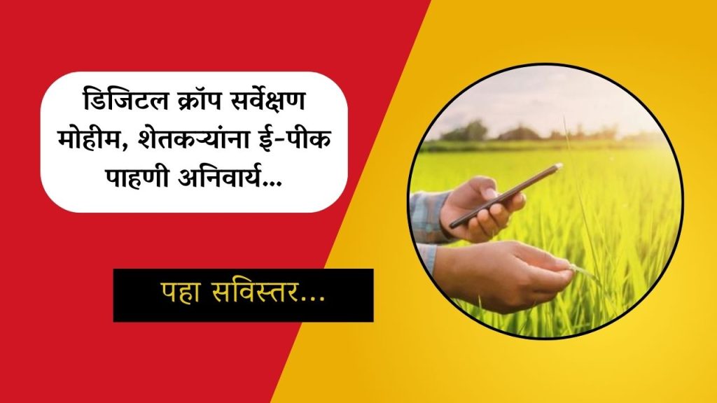 शेतकऱ्यांना ई-पीक पाहणी अनिवार्य